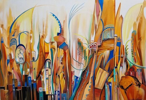 UN MONDE AUTREMENT di Maryse Demarets, Pittura in vendita su Singulart