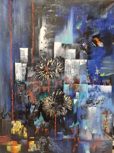 Eclats bleu de Maryse Demarets, Pintura a la venta en Singulart