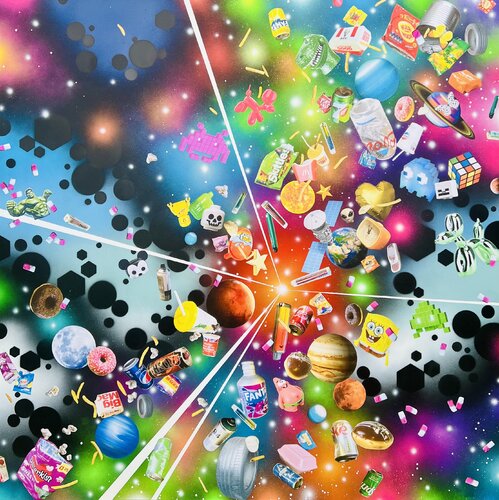 The bright lights of the Milky Way and beyond. by Space Junk, Painting for Sale on Singulart