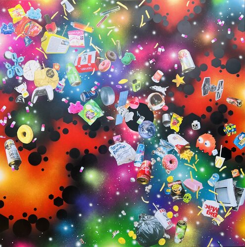 Event horizon and the great expanse of modern toss by Space Junk, Painting for Sale on Singulart