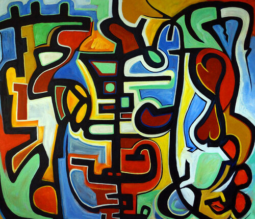 Amour de Couleur by Valerie Vescovi, Painting for Sale on Singulart