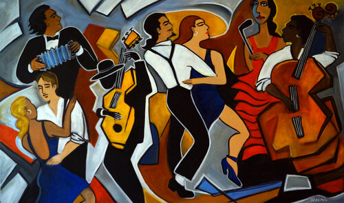 Tango Caliente di Valerie Vescovi, Pittura in vendita su Singulart