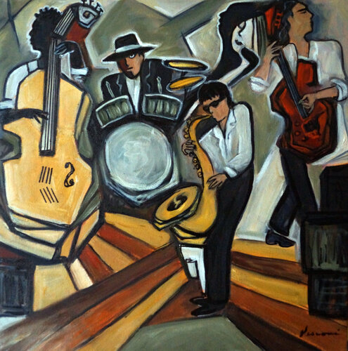 Smokin' Jazz di Valerie Vescovi, Pittura in vendita su Singulart
