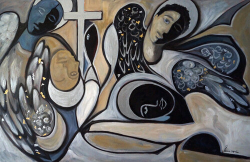 Anges Muets by Valerie Vescovi, Painting for Sale on Singulart