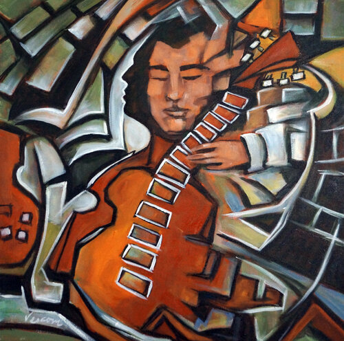 La Guitare di Valerie Vescovi, Pittura in vendita su Singulart