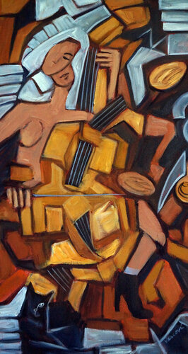 Violoncelle Soliste van Valerie Vescovi, Schilderij te koop op Singulart