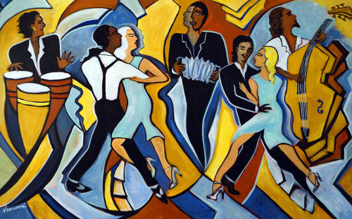 Cool Bleu Tango by Valerie Vescovi, 회화 for Sale on Singulart