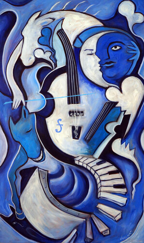 Sérénade au Clair de Lune de Valerie Vescovi, Pintura a la venta en Singulart