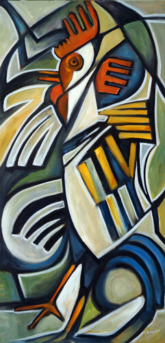 Portrait d'un Coq de Valerie Vescovi, Pintura a la venta en Singulart