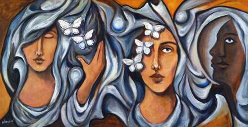 Belles Pensées par Valerie Vescovi, Peinture en vente sur Singulart