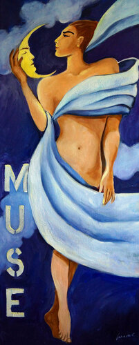 Lunar Muse van Valerie Vescovi, Schilderij te koop op Singulart