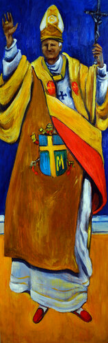 The Golden Pope de Valerie Vescovi, Pintura a la venta en Singulart