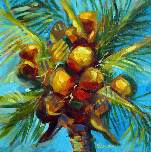 Coconuts 1 by Valerie Vescovi, 회화 for Sale on Singulart