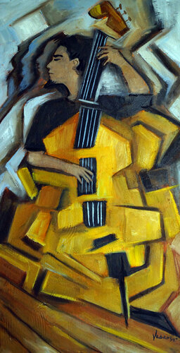 Le Bassiste 2 di Valerie Vescovi, Pittura in vendita su Singulart