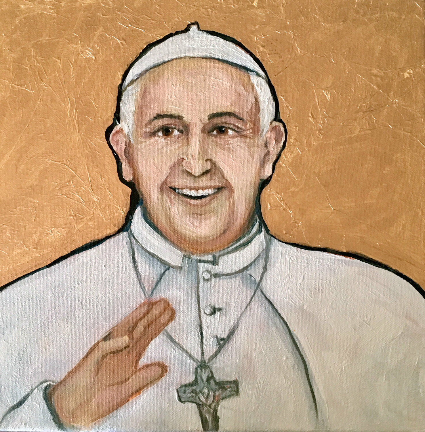 Golden Pope Francis Valerie Vescovi