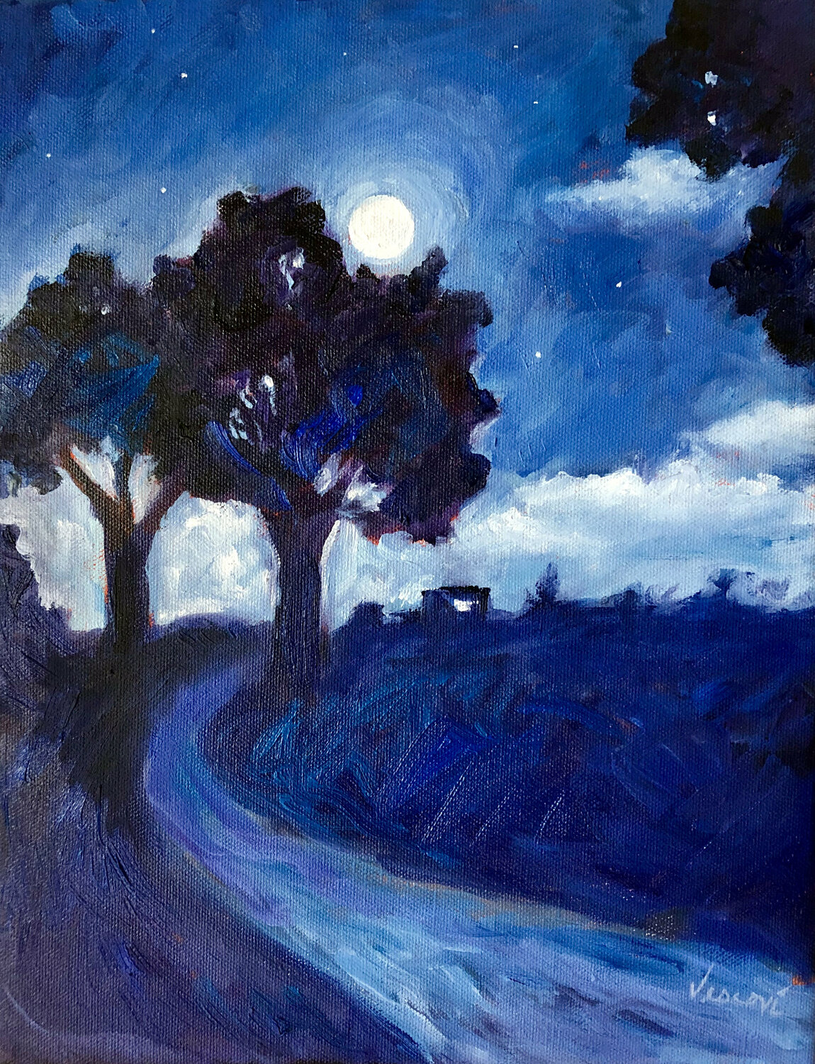 Moonlit Pathway Valerie Vescovi