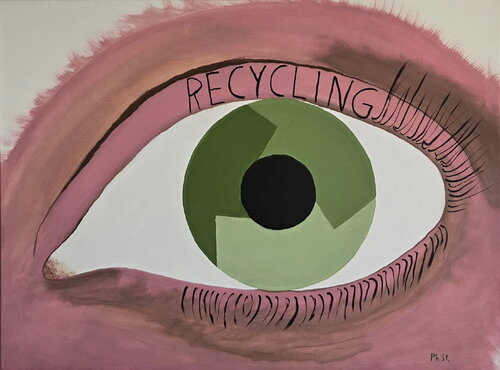 Recycling im Kopf by Philipp Stark, Painting for Sale on Singulart