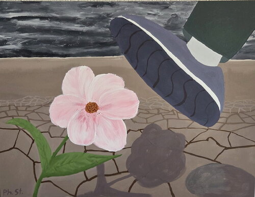 Ein Schritt zu viel by Philipp Stark, Painting for Sale on Singulart