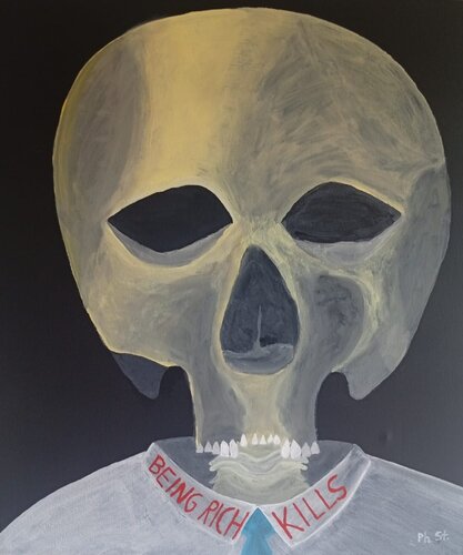 REICHTUM TÖTET by Philipp Stark, Painting for Sale on Singulart