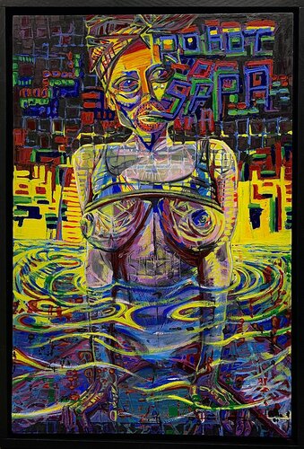 Robot Spa No. 5. Triptych by Jacek Lazuka, Painting for Sale on Singulart