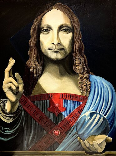 Salvator Mundi by Jacek Lazuka, Painting for Sale on Singulart