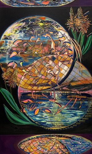 As Above, So Below. 2nd Angel Love par Jacek Lazuka, Peinture en vente sur Singulart