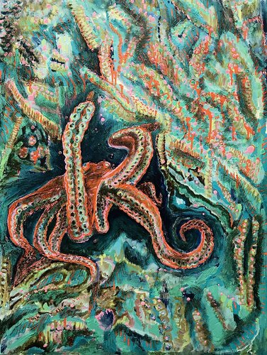 Octopus par Jacek Lazuka, Peinture en vente sur Singulart