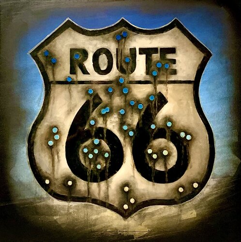Route 66 No.2 von Jacek Lazuka, Malerei kaufen auf Singulart