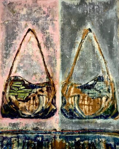 Two Bags by Jacek Lazuka, Painting for Sale on Singulart