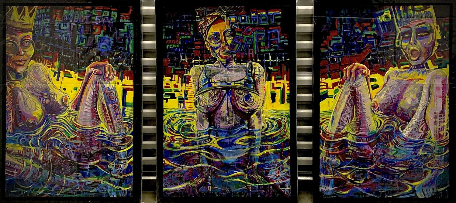 ‘Robot Spa’ Triptych No. 3,4,5 Jacek Lazuka