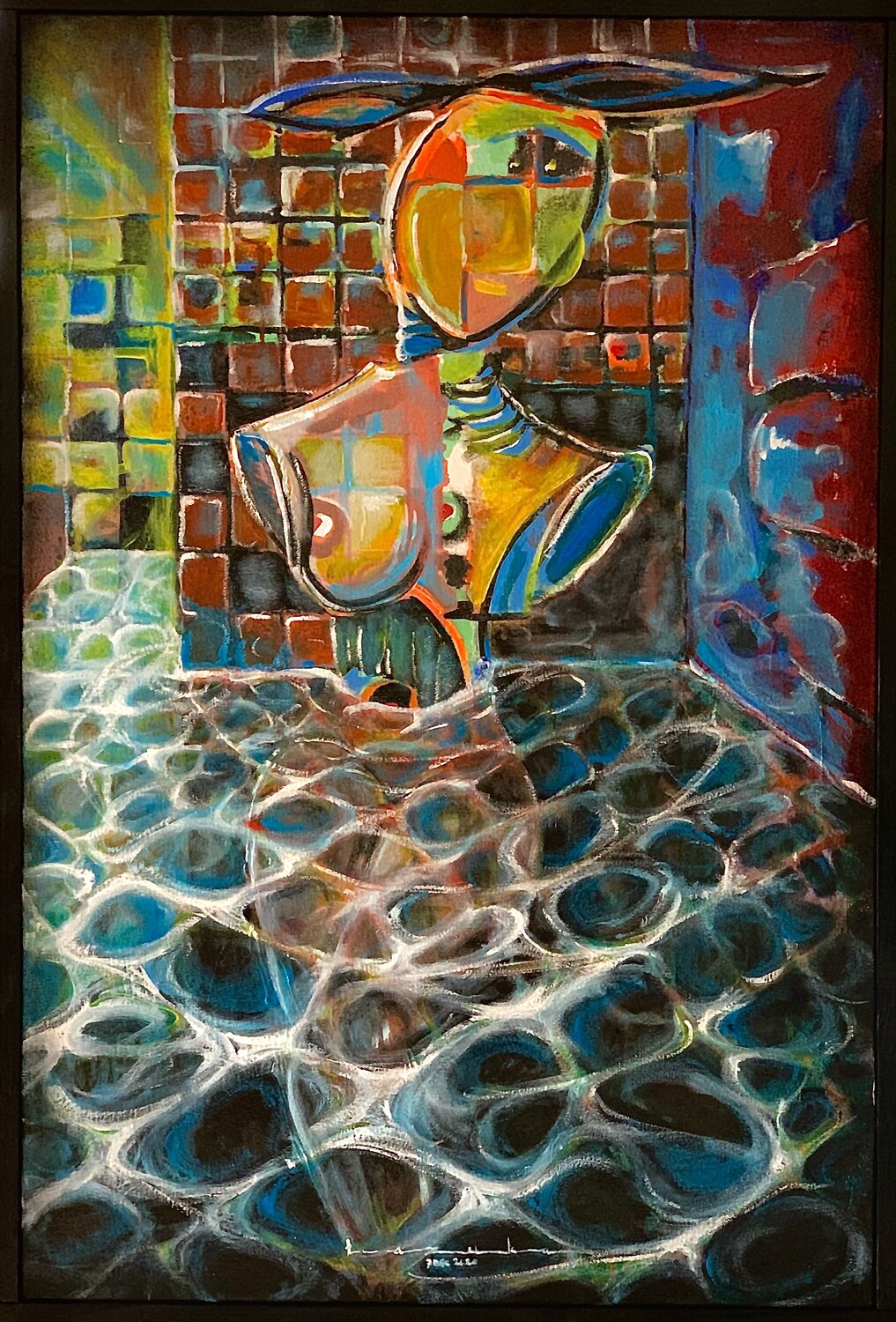 Robot Spa No. 1 Jacek Lazuka Origineel schilderij te koop