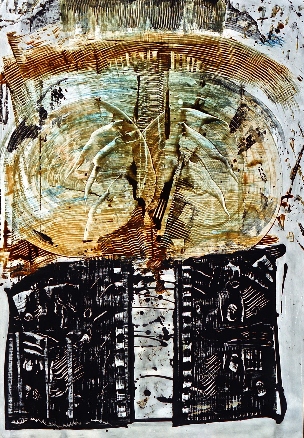 SANTIAGO SIN TITULO 3 Max Francos Original painting for sale