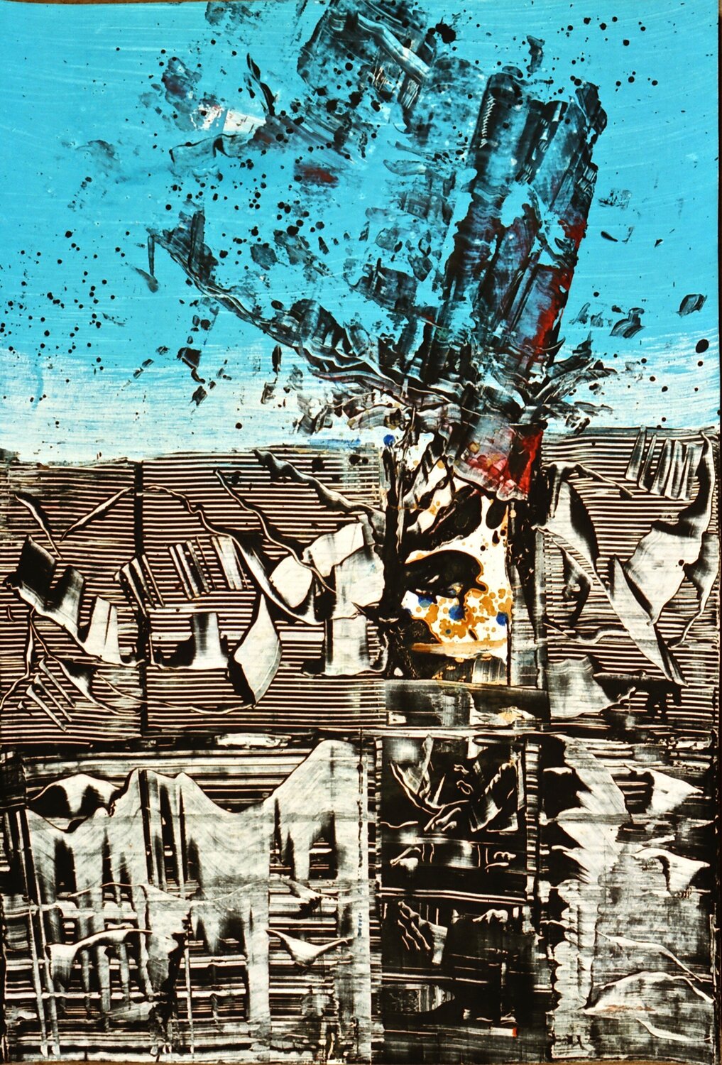 SANTIAGO SIN TITULO 4 Max Francos Original painting for sale