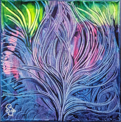 Fleurs d'âmes N°3 by Sandra Touraine, Painting for Sale on Singulart