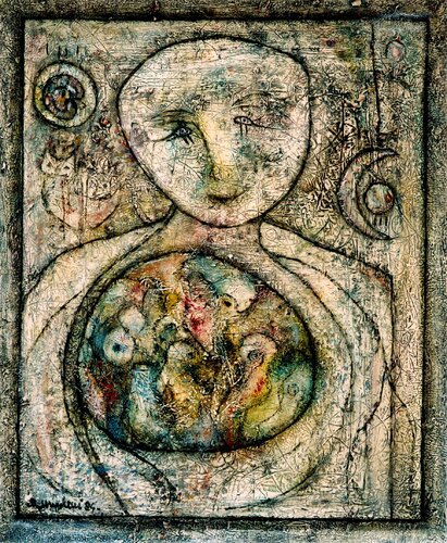 " LA GRANDE MADRE" von Angelo Mazzoleni, Malerei kaufen auf Singulart