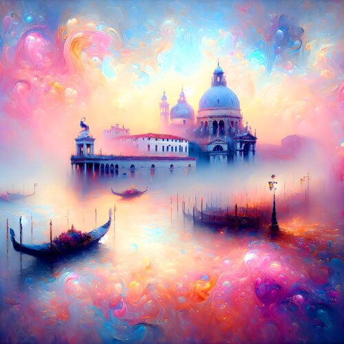 "Laguna di Venezia onirica " by Angelo Mazzoleni, 版画 for Sale on Singulart