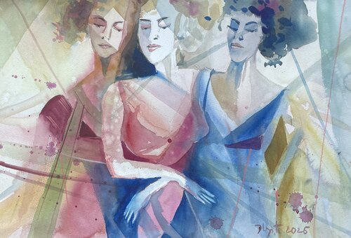 Trois demoiselles de Dieter Wystemp, Pintura a la venta en Singulart