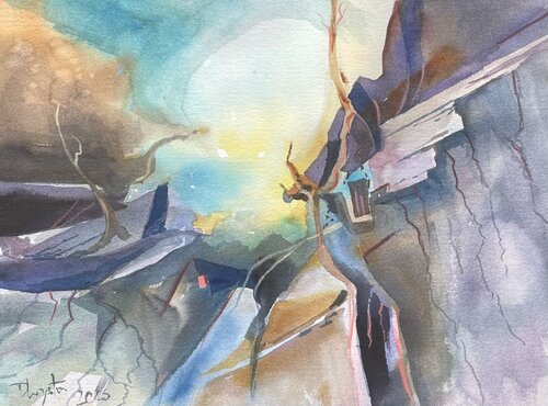 from the cracks into the light by Dieter Wystemp, 絵画 for Sale on Singulart
