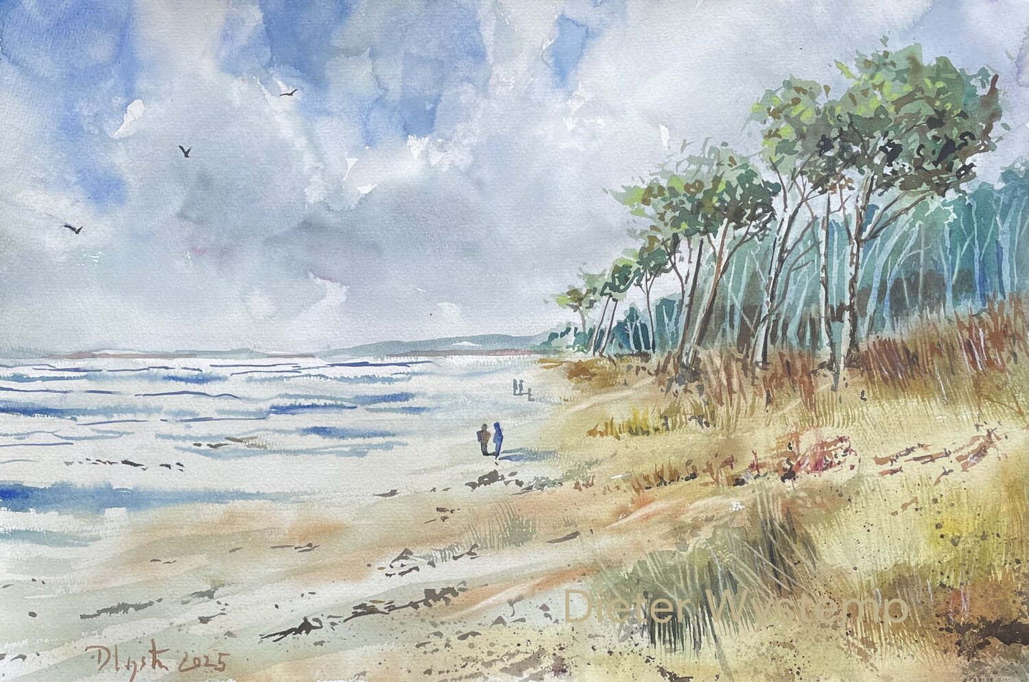 beachwalks Dieter Wystemp Œuvre sur papier à vendre