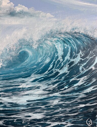 Wave of Bliss by Julie Gazounaud, Painting for Sale on Singulart