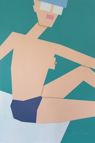 Girl in a Backyard von Sandijs Lusens, Malerei kaufen auf Singulart