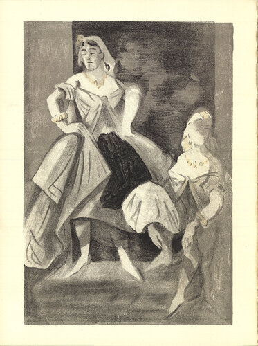  Les Femmes dans l'atelier - 1939 Lithograph 14" x 10.25" by Lena Leclercq, Print for Sale on Singulart