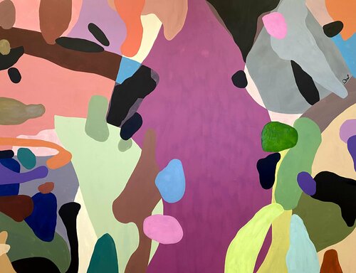 Les couleurs du monde van Maria Esmar, Schilderij te koop op Singulart