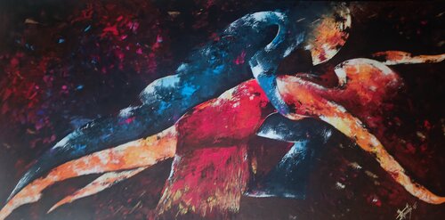 Passion intense by Kader Klouchi, Painting for Sale on Singulart