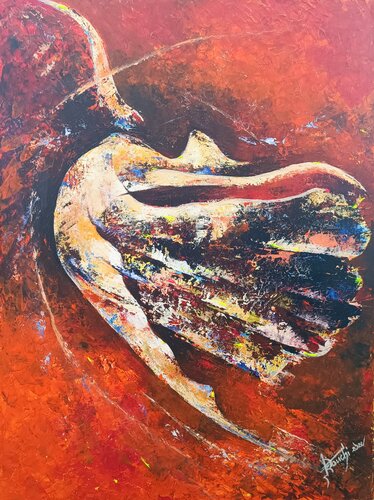 Danse du papillon di Kader Klouchi, Pittura in vendita su Singulart