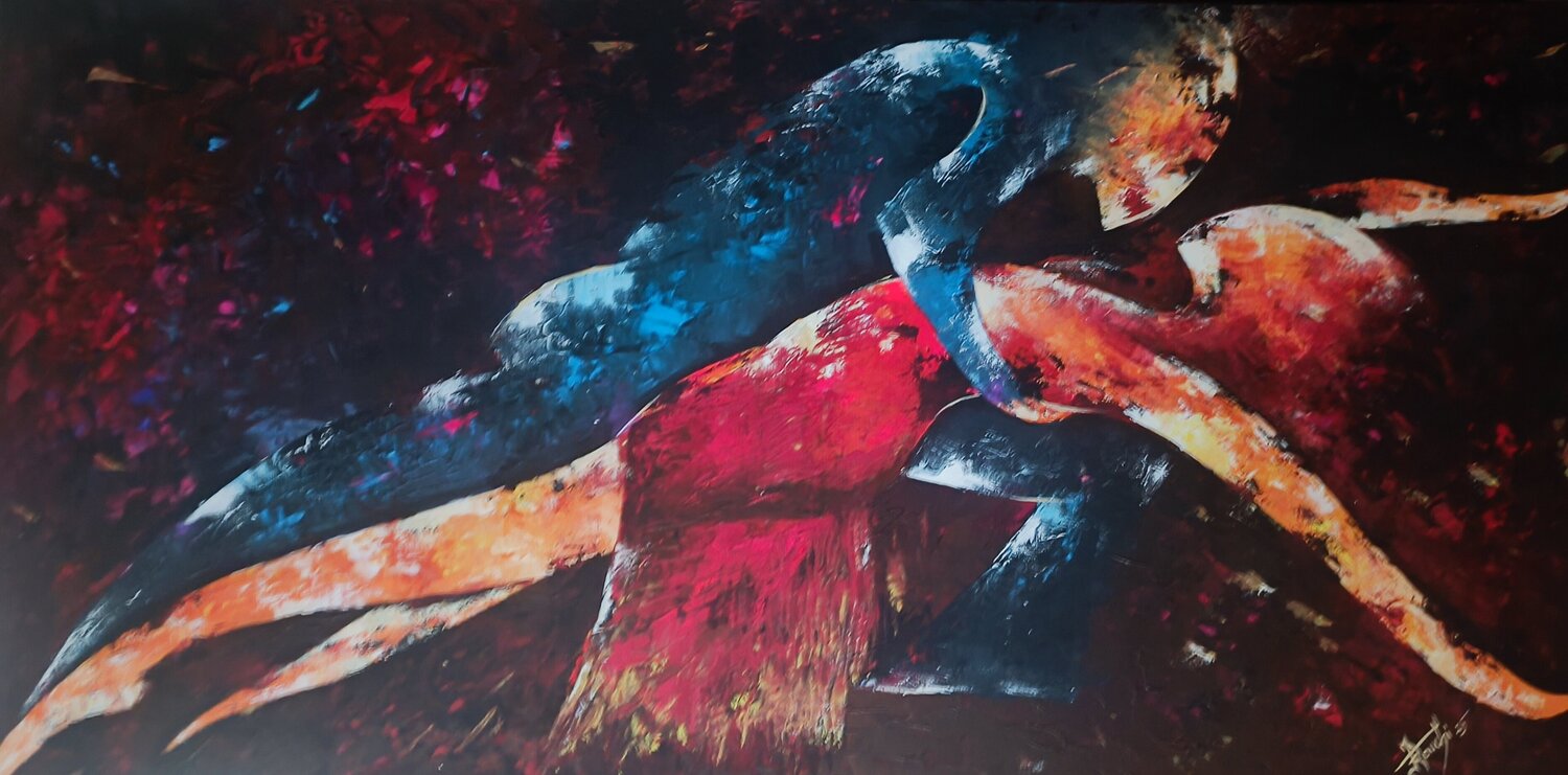 Passion intense Kader Klouchi Original painting for sale