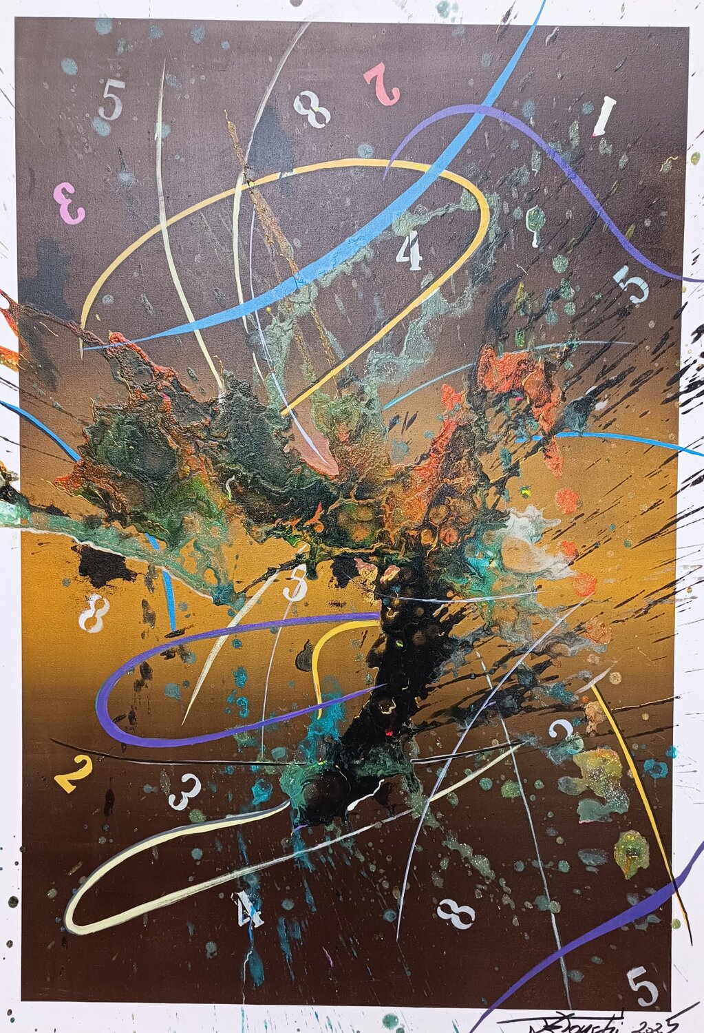 Le temps qui passe Kader Klouchi Original painting for sale