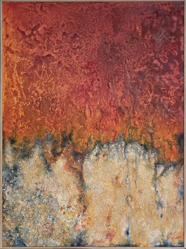 Red Lake by Soňa Kartes, Painting for Sale on Singulart