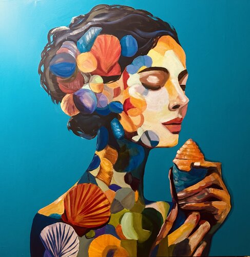 What the Ocean Whispers van Nancy DeMore, Schilderij te koop op Singulart