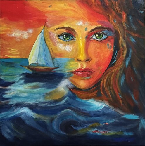 Siren of the Sea by Nancy DeMore, Painting for Sale on Singulart